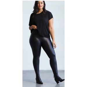 Commando Perfect Control Faux Leather High Rise Legging Black Sz XL NWOT $118.